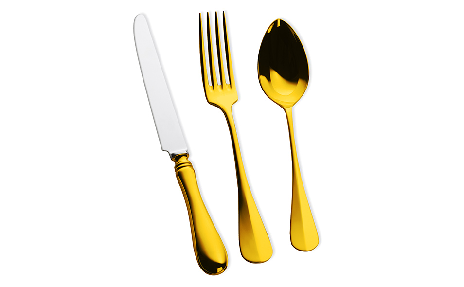 BAGUETTE 24 Carat Gold Plated Cutlery