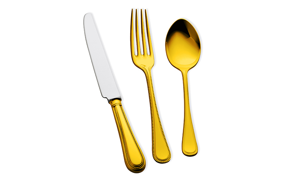 BEAD 24 Carat Gold Plated Cutlery