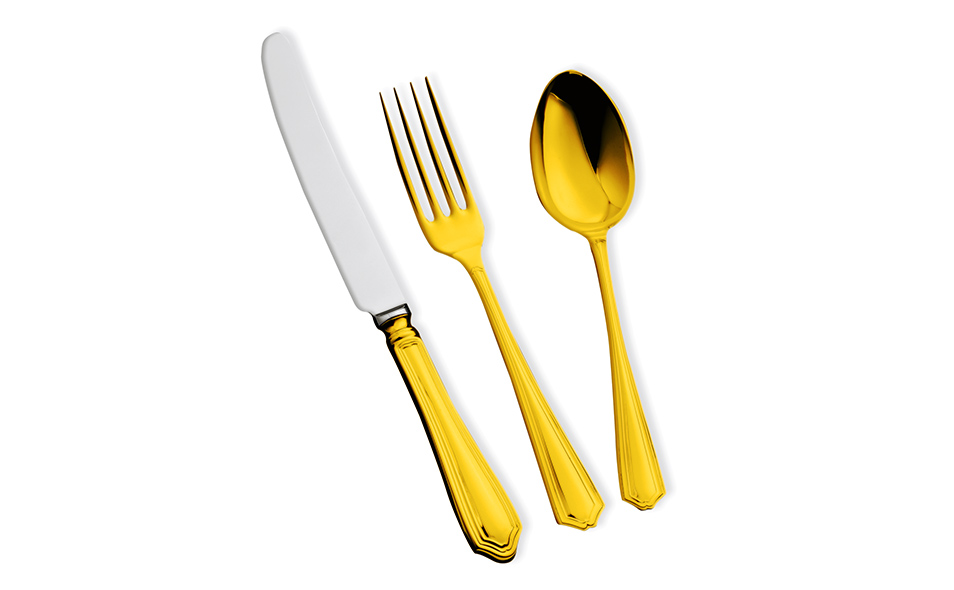 CHESTER 24 Carat Gold Plated Cutlery