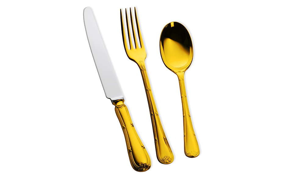 EMPIRE 24 Carat Gold Plated Cutlery