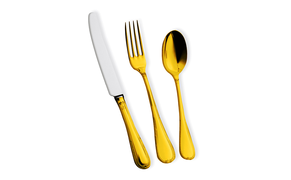 FRENCH LEAF 24 Carat Gold Plated Cutlery