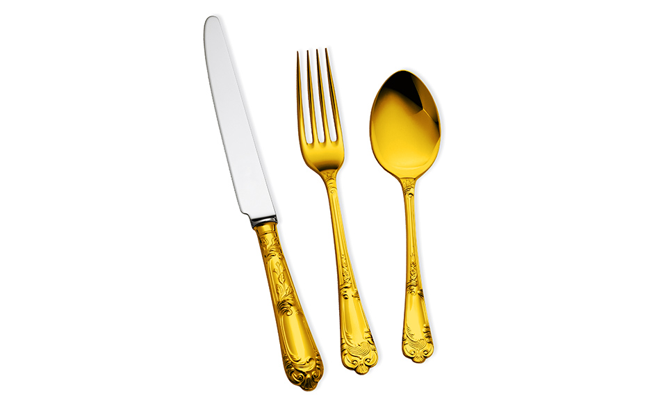 LA REGENCE 24 Carat Gold Plated Cutlery