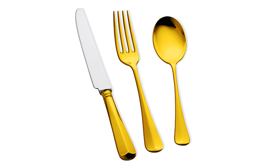 RATTAIL 24 Carat Gold Plated Cutlery