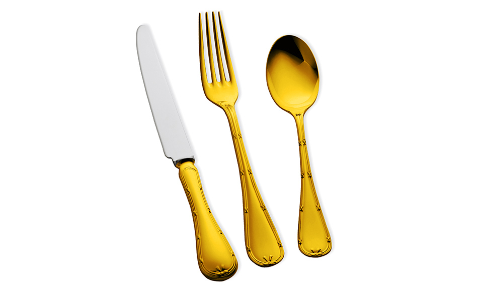RIBBON & BOW 24 Carat Gold Plated Cutlery