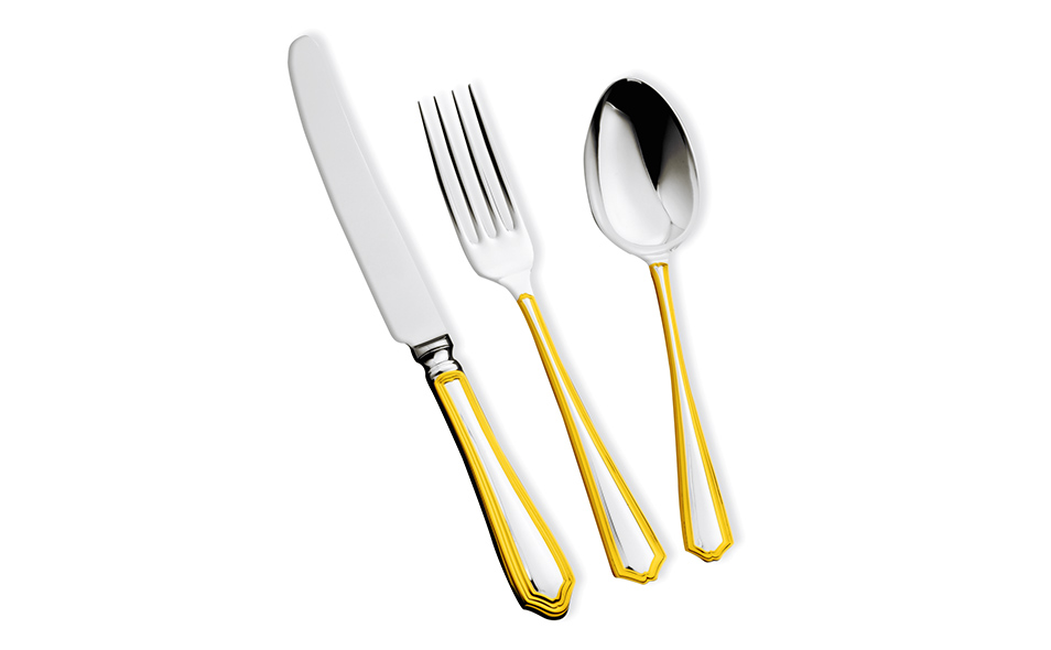 CHESTER Partially 24 Carat Gold Plated Cutlery