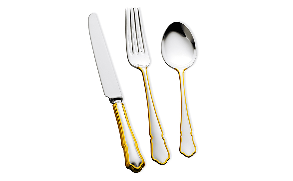 DUBARRY Partially 24 Carat Gold Plated Cutlery