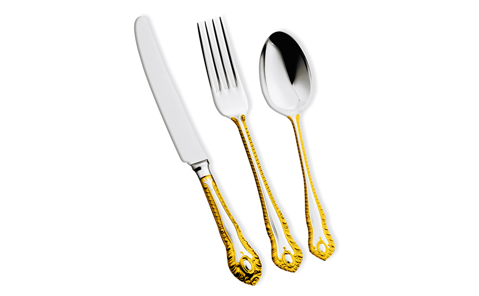 GADROON Partially 24 Carat Gold Plated Cutlery