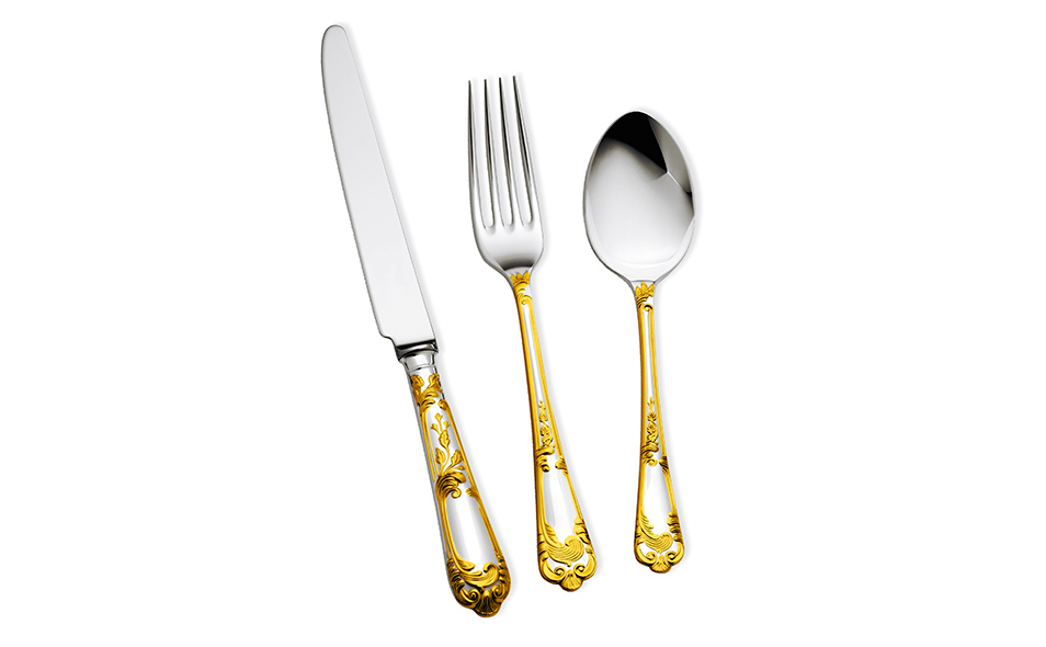 LA REGENCE Partially 24 Carat Gold Plated Cutlery