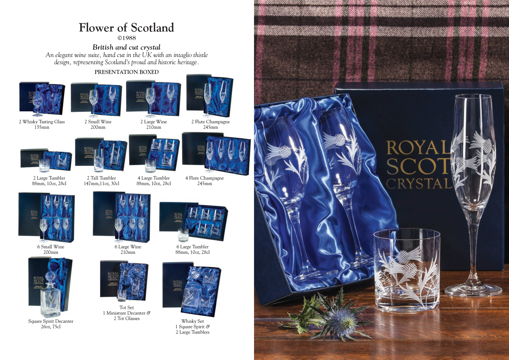 Royal Scot Crystal - Flower of Scotland