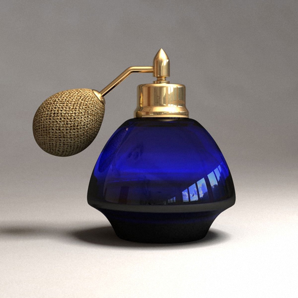 Perfume Bottle with Gold (GD) or Black (BK) Bulb