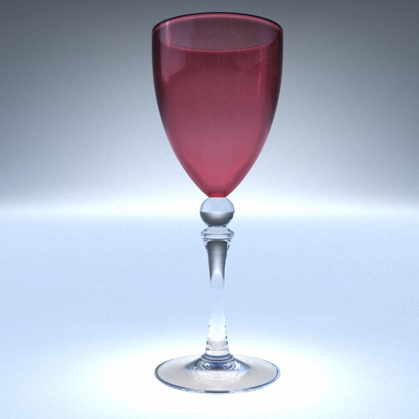 Large Cranberry Celebration Goblet