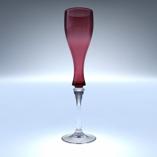 Large Cranberry Champagne Flute